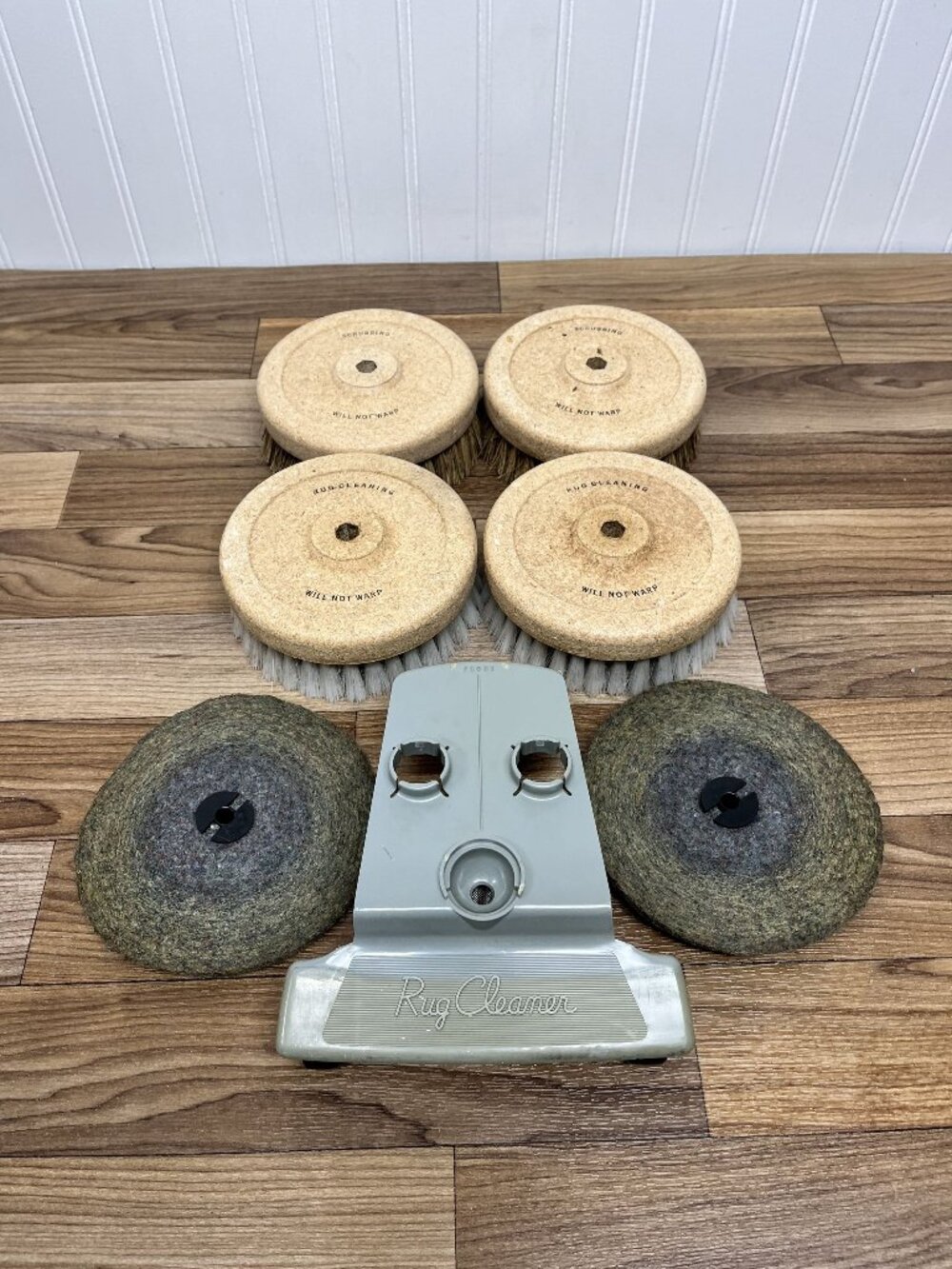 Vintage Shetland Floor Scrubber & Polisher Wheels Plus Steel Wool Pads